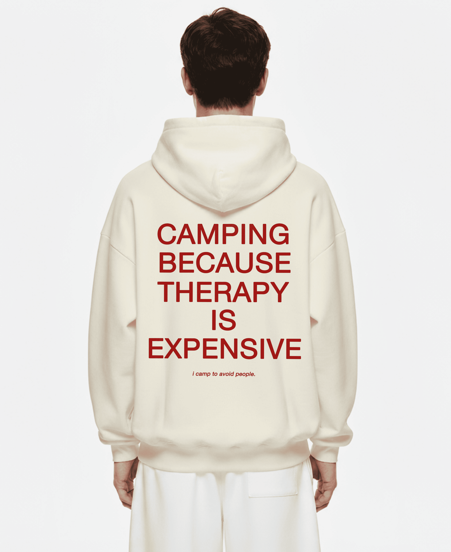 CAMPING BECAUSE OVERSIZED HOODIE