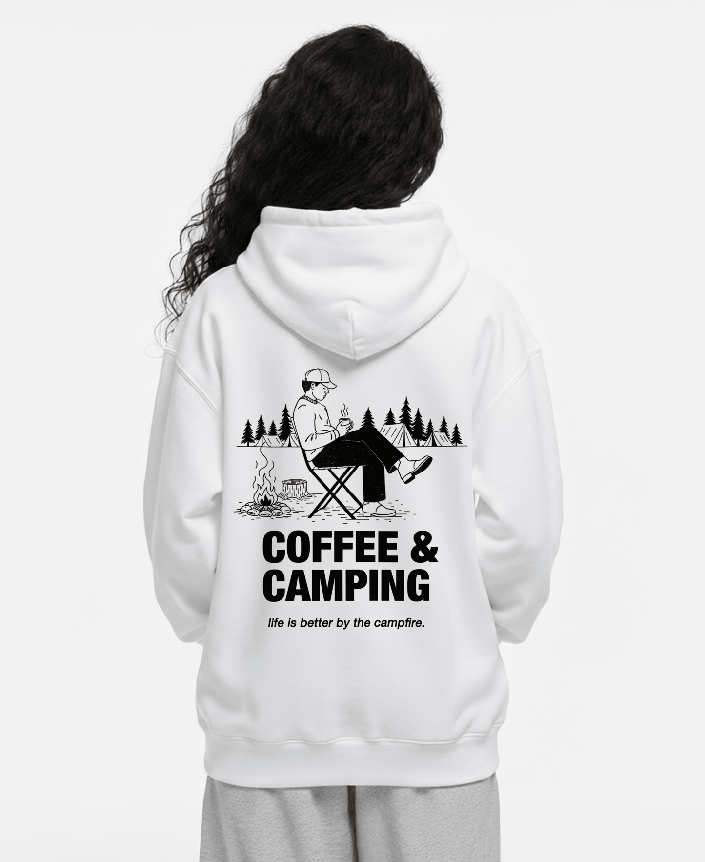 COFFEE & CAMPING OVERSIZED HOODIE