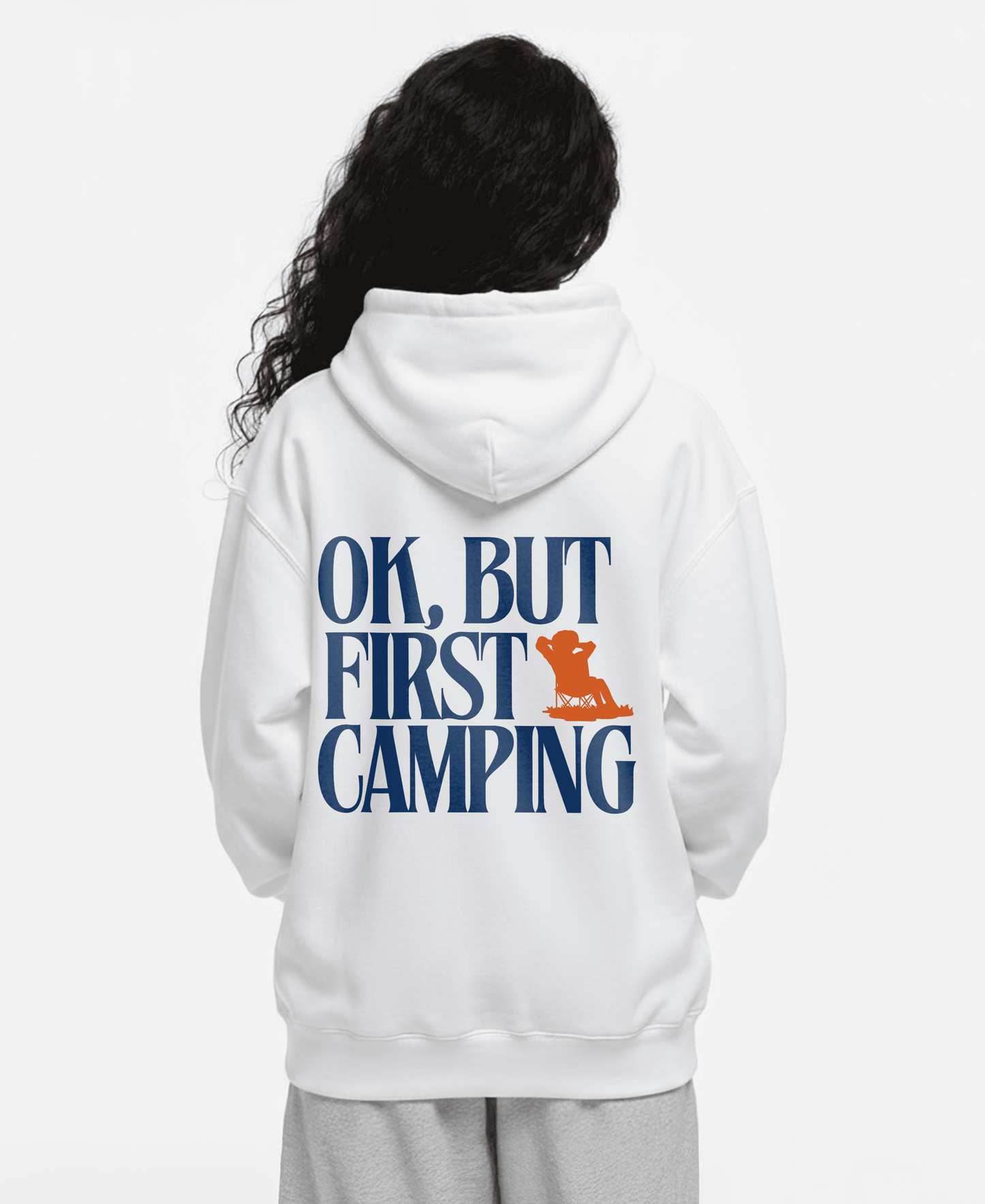 OK BUT FIRST CAMPING OVERSIZED HOODIE