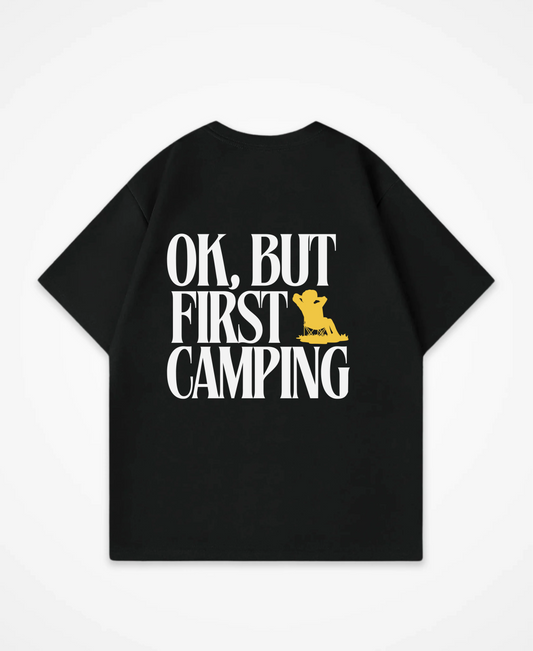 OK BUT FIRST CAMPING OVERSIZED SHIRT
