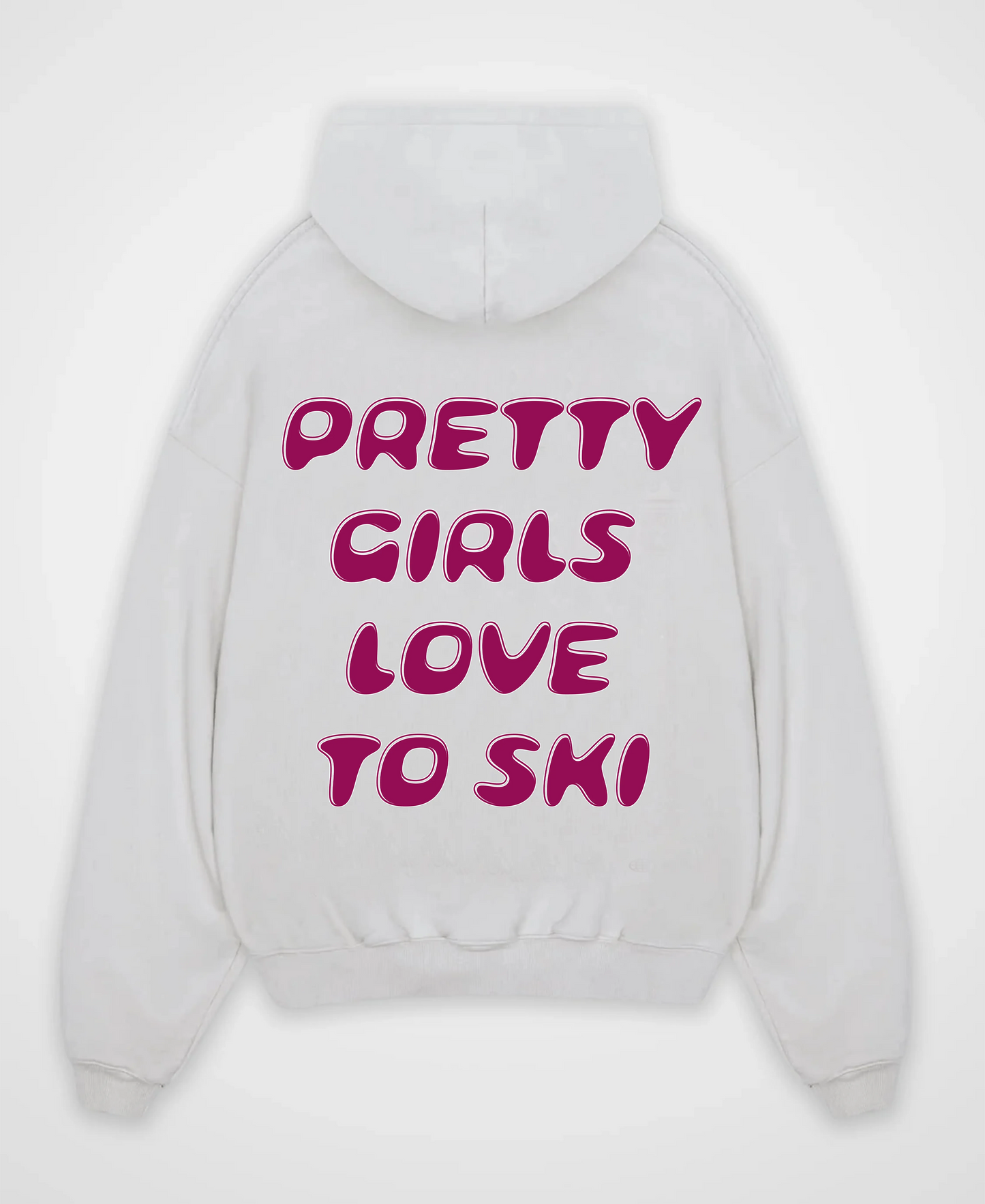PRETTY GIRLS LOVE TO SKI OVERSIZED HOODIE