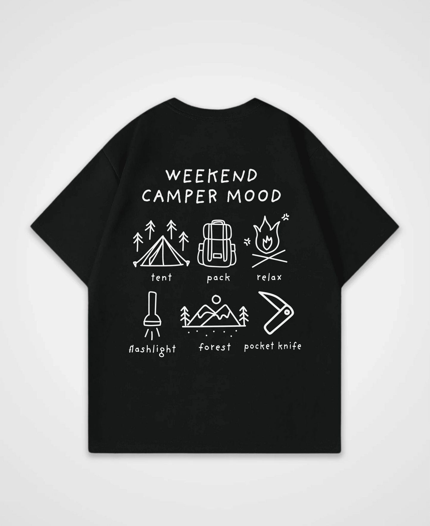 WEEKEND CAMPER MOOD OVERSIZED SHIRT