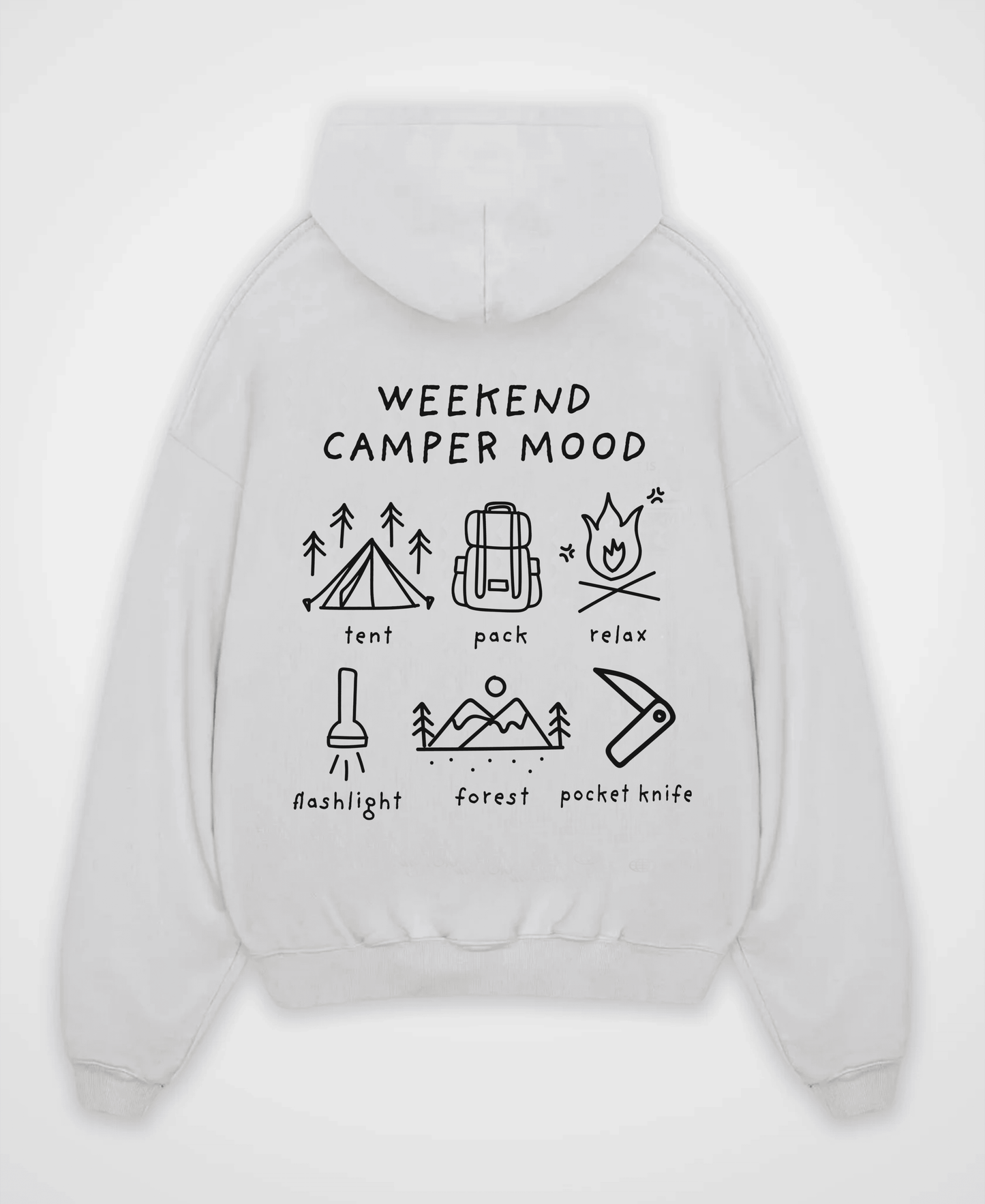 WEEKEND CAMPER MOOD OVERSIZED HOODIE