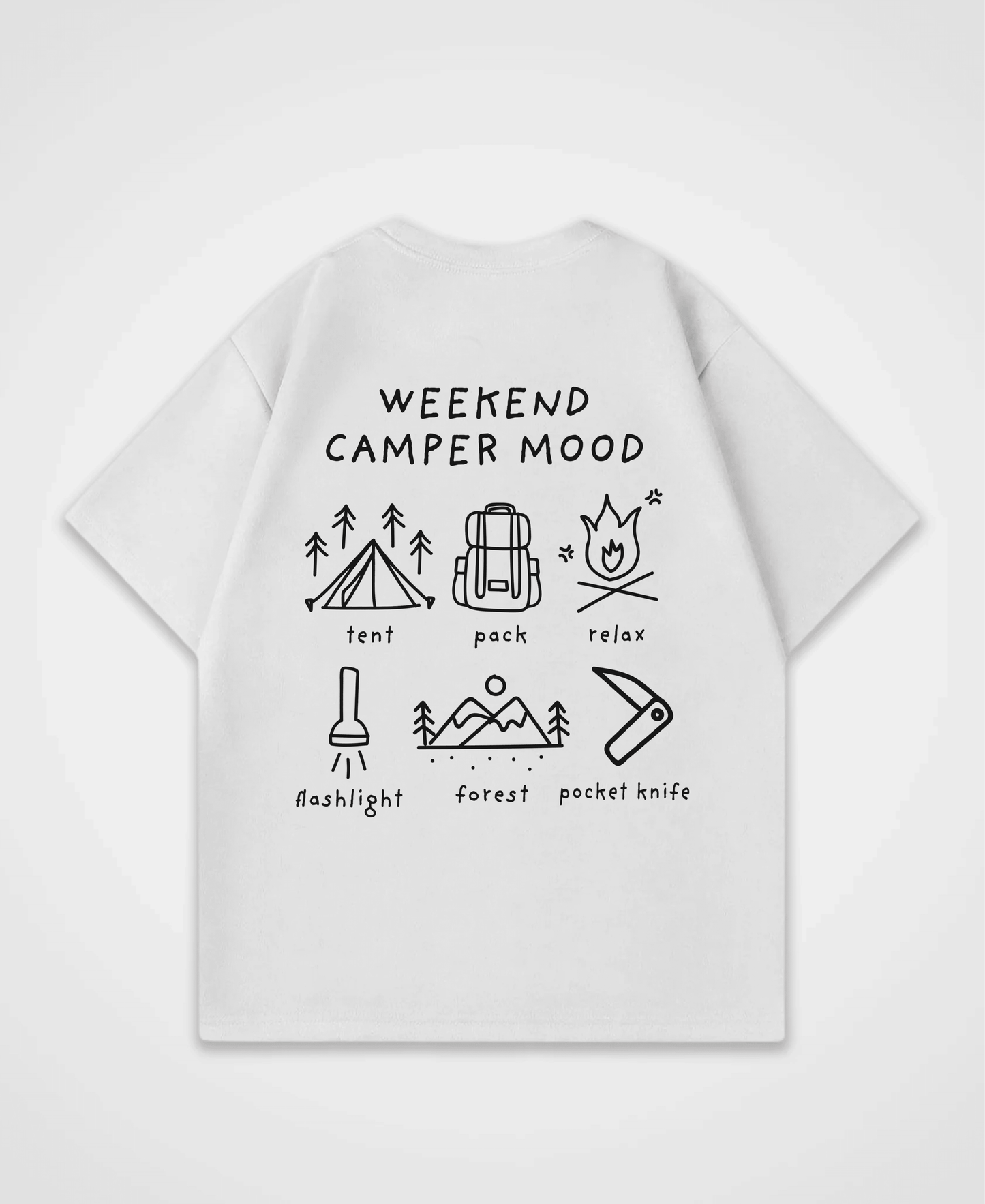 WEEKEND CAMPER MOOD OVERSIZED SHIRT