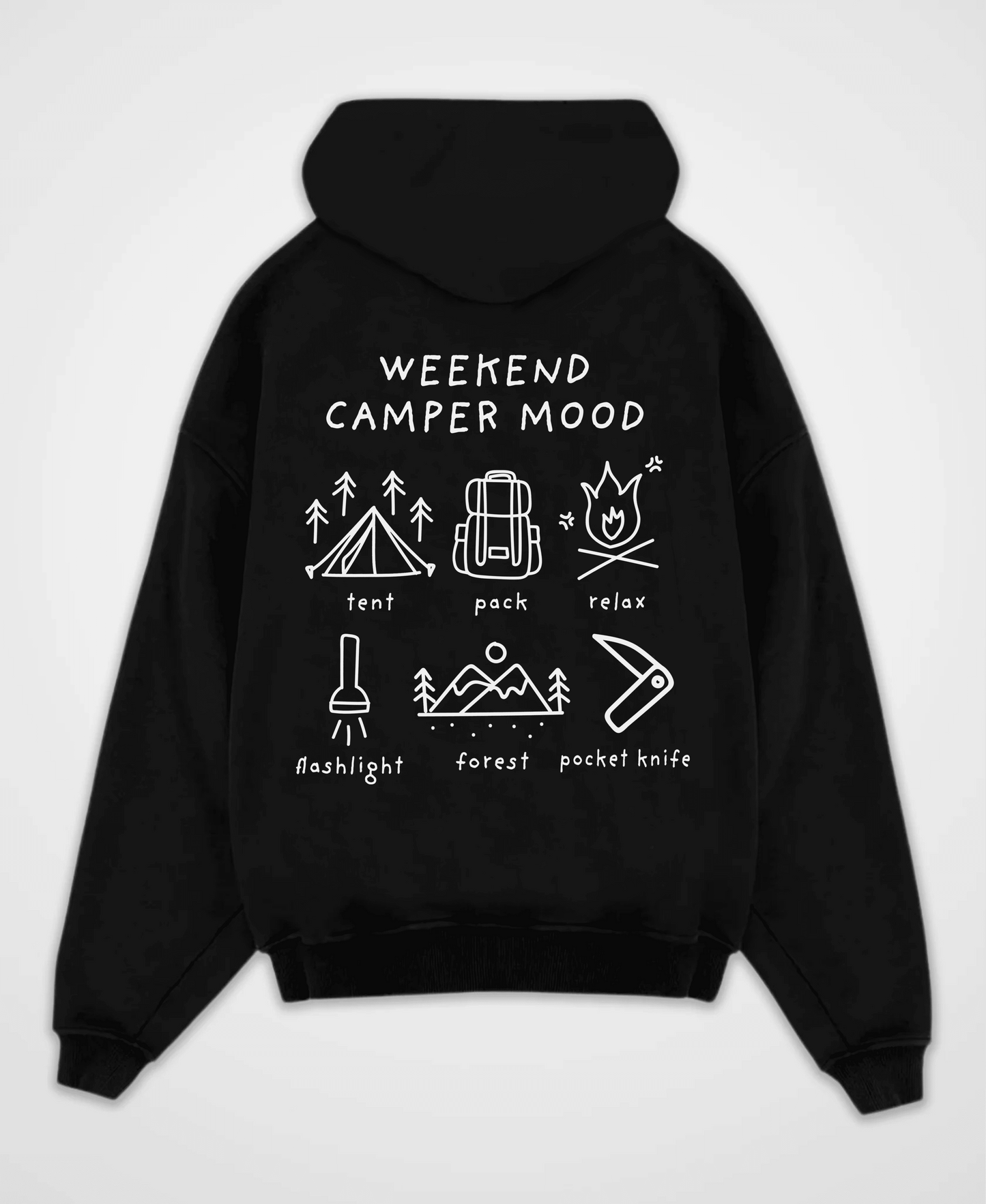 WEEKEND CAMPER MOOD OVERSIZED HOODIE