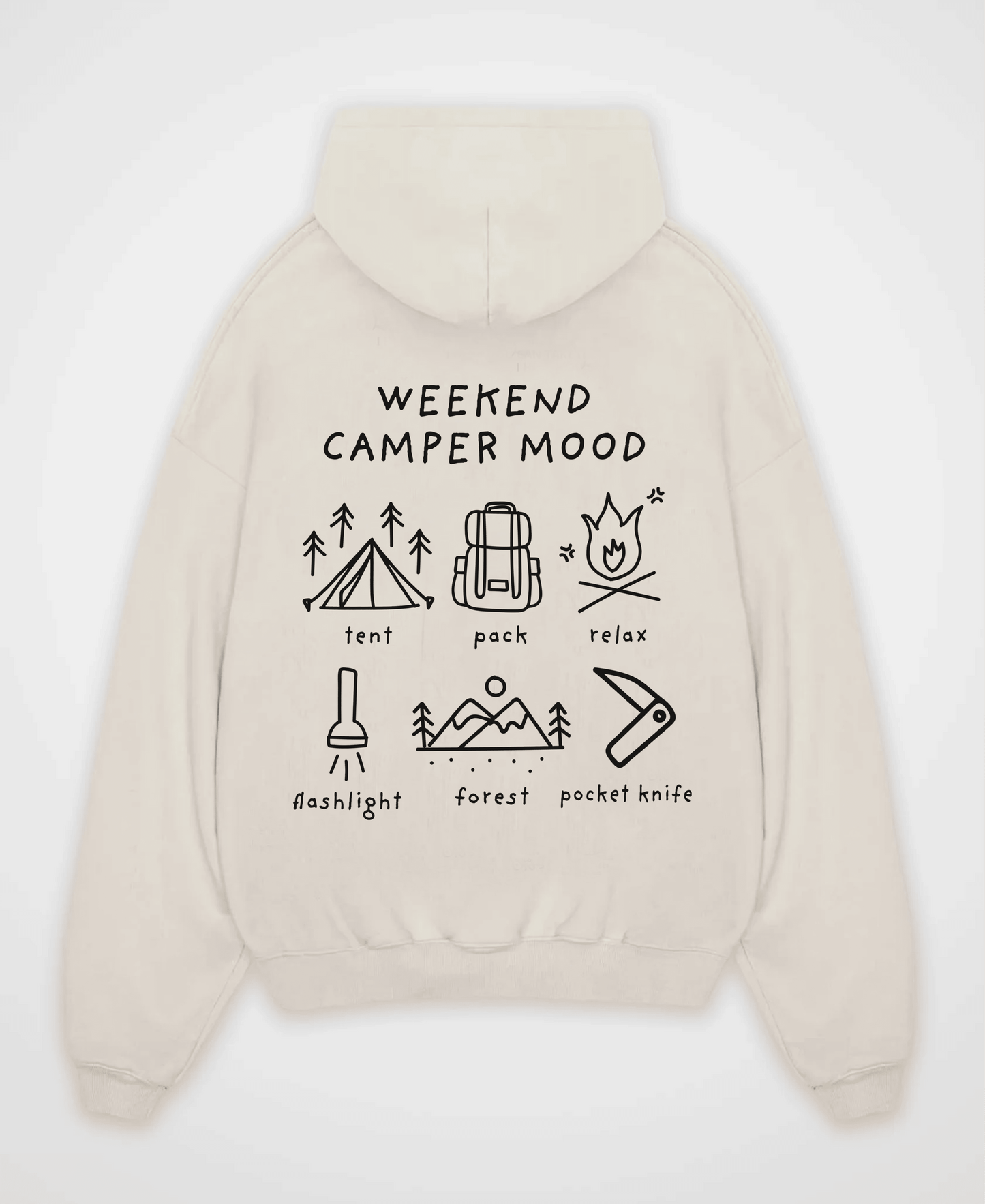 WEEKEND CAMPER MOOD OVERSIZED HOODIE