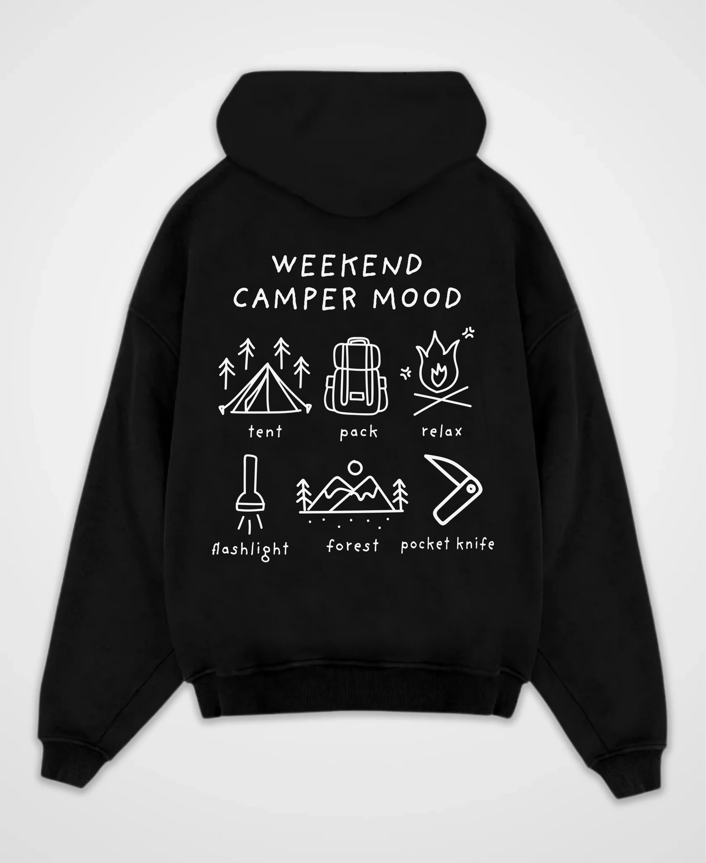 WEEKEND CAMPER MOOD OVERSIZED HOODIE