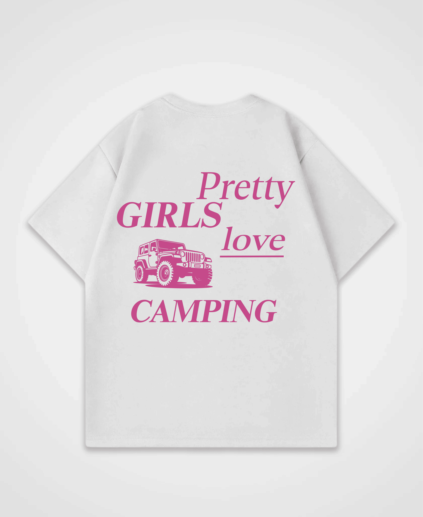 PRETTY GIRLS LOVE CAMPING OVERSIZED SHIRT