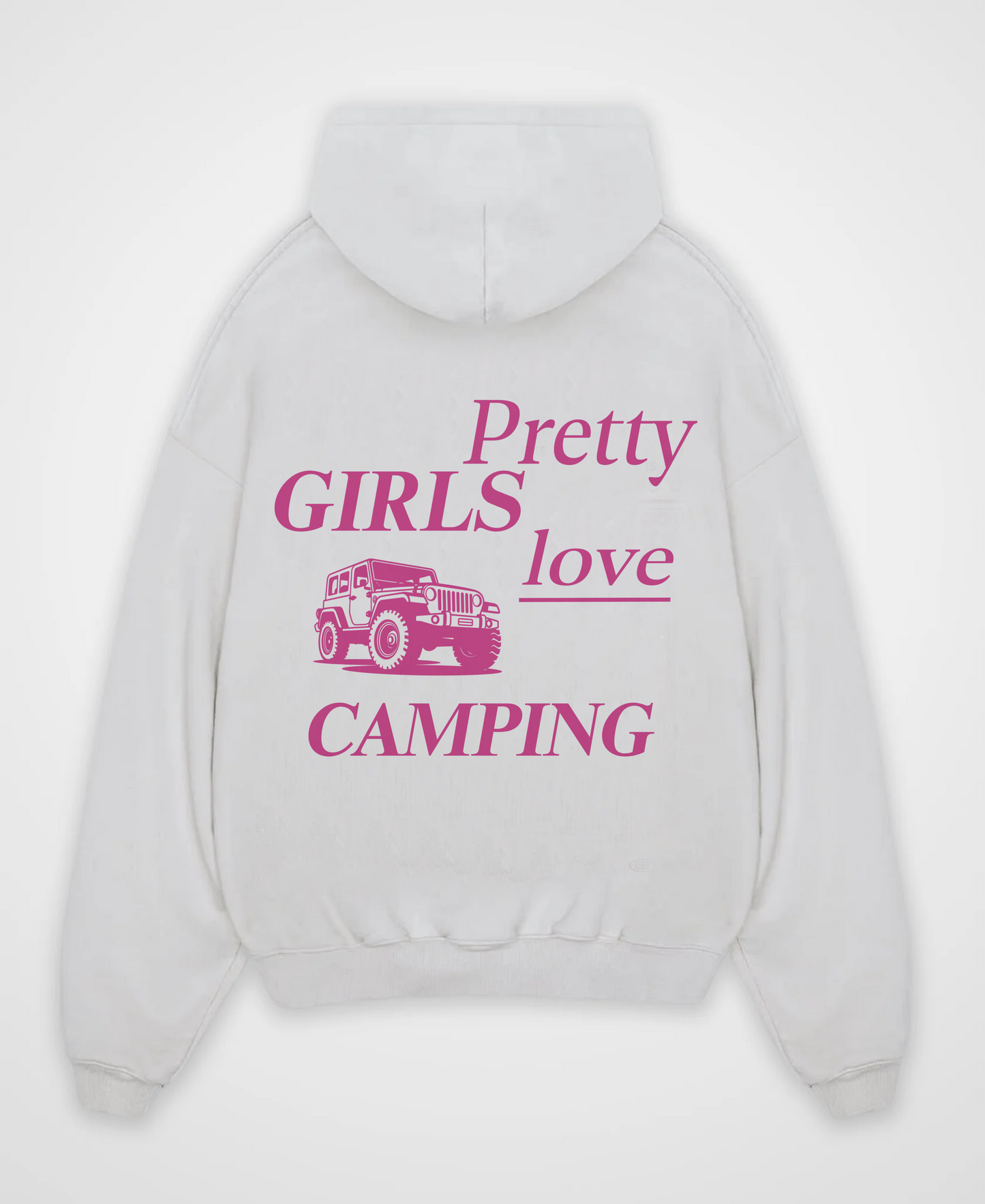 PRETTY GIRLS LOVE CAMPING OVERSIZED HOODIE
