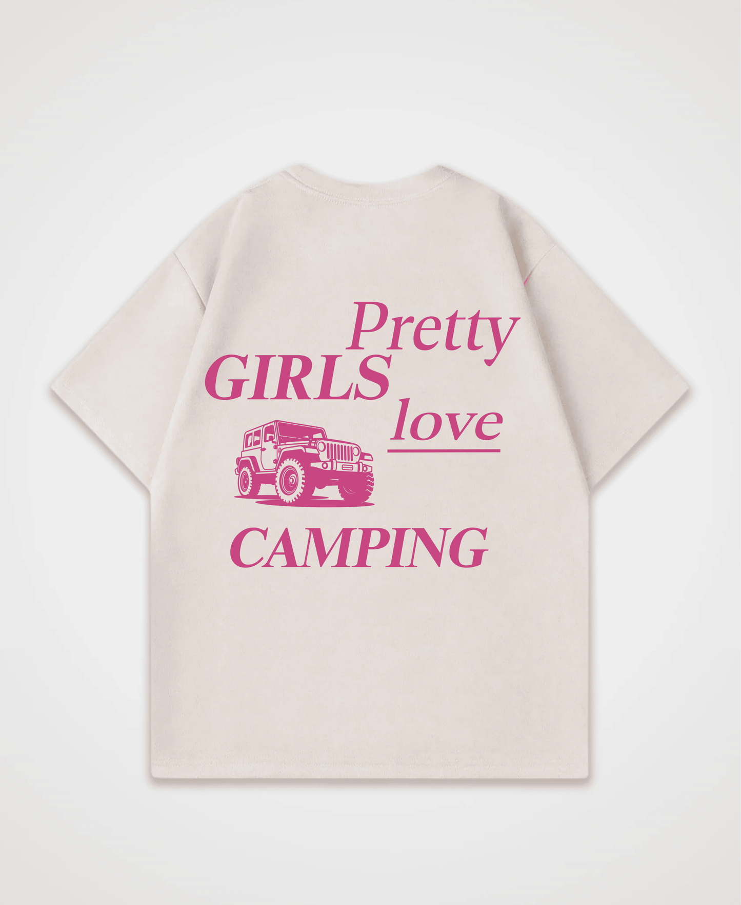 PRETTY GIRLS LOVE CAMPING OVERSIZED SHIRT