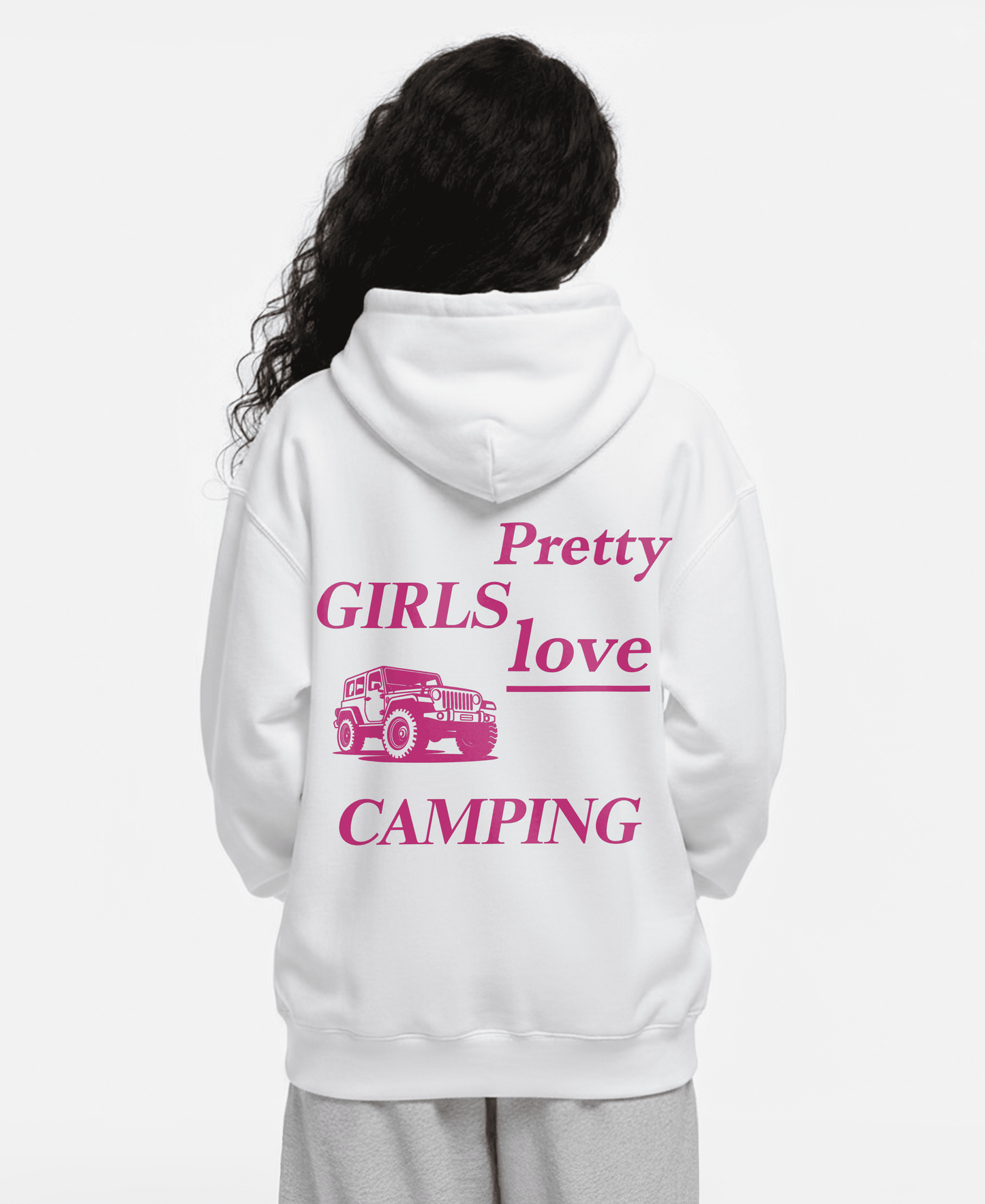 PRETTY GIRLS LOVE CAMPING OVERSIZED HOODIE