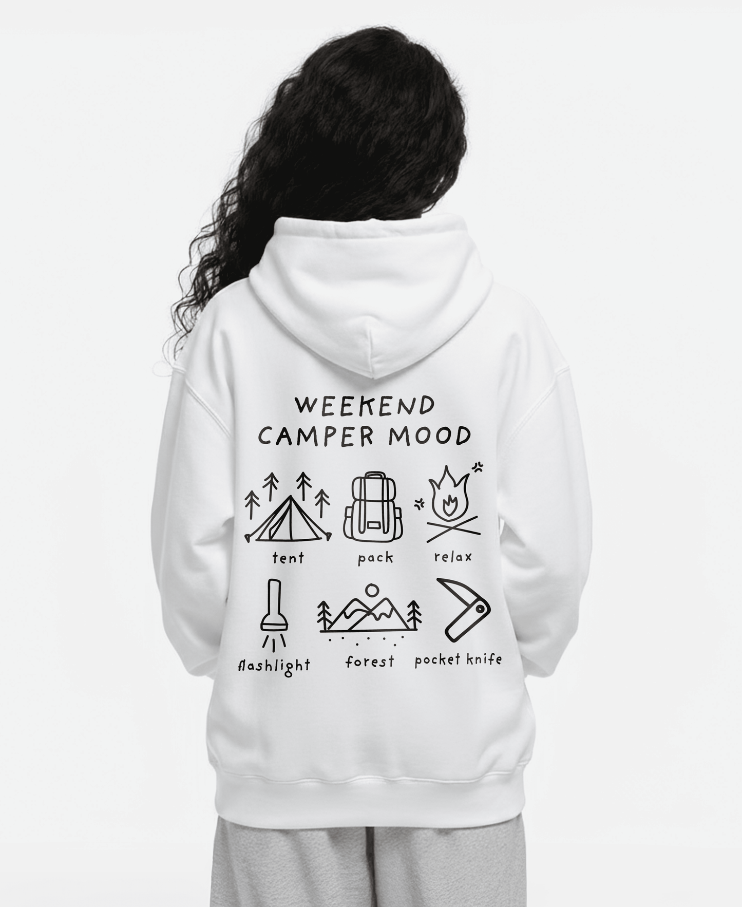 WEEKEND CAMPER MOOD OVERSIZED HOODIE