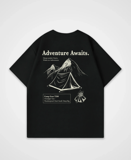ADVENTURE AWAITS OVERSIZED SHIRT 