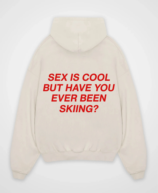 SEX IS COOL BUT SKIING OVERSIZED HOODIE
