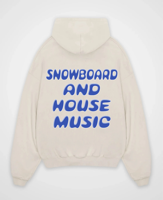 SNOWBOARDING AND HOUSE MUSIC OVERSIZED HOODIE