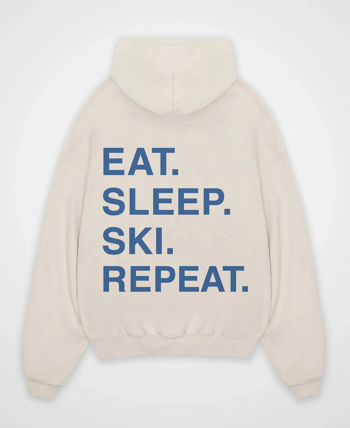 EAT. SLEEP. SKI. REPEAT. OVERSIZED HOODIE
