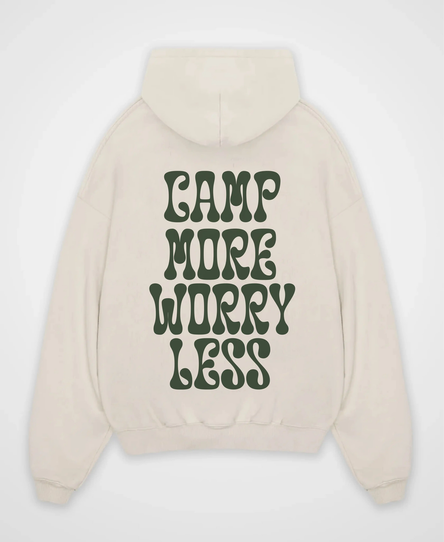 CAMP MORE WORRY LESS OVERSIZED HOODIE