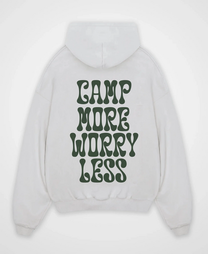 CAMP MORE WORRY LESS OVERSIZED HOODIE