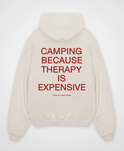 CAMPING BECAUSE OVERSIZED HOODIE