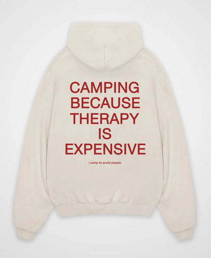 CAMPING BECAUSE OVERSIZED HOODIE