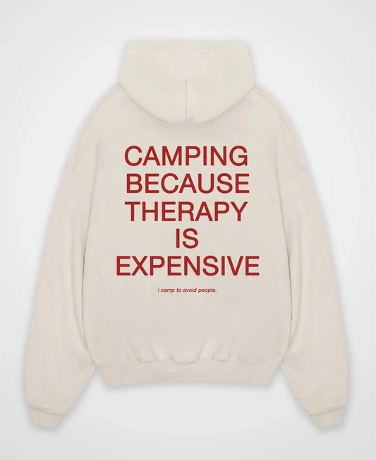 CAMPING BECAUSE OVERSIZED HOODIE