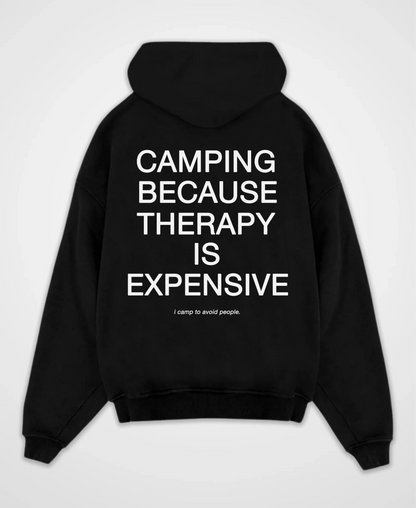 CAMPING BECAUSE OVERSIZED HOODIE