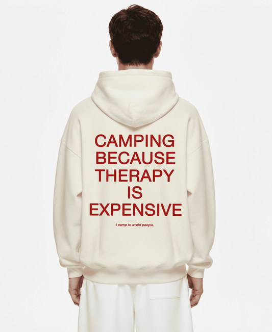 CAMPING BECAUSE OVERSIZED HOODIE