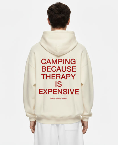 CAMPING BECAUSE OVERSIZED HOODIE