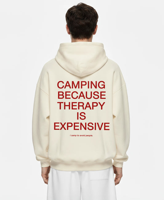 CAMPING BECAUSE OVERSIZED HOODIE