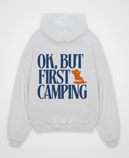 OK BUT FIRST CAMPING OVERSIZED HOODIE