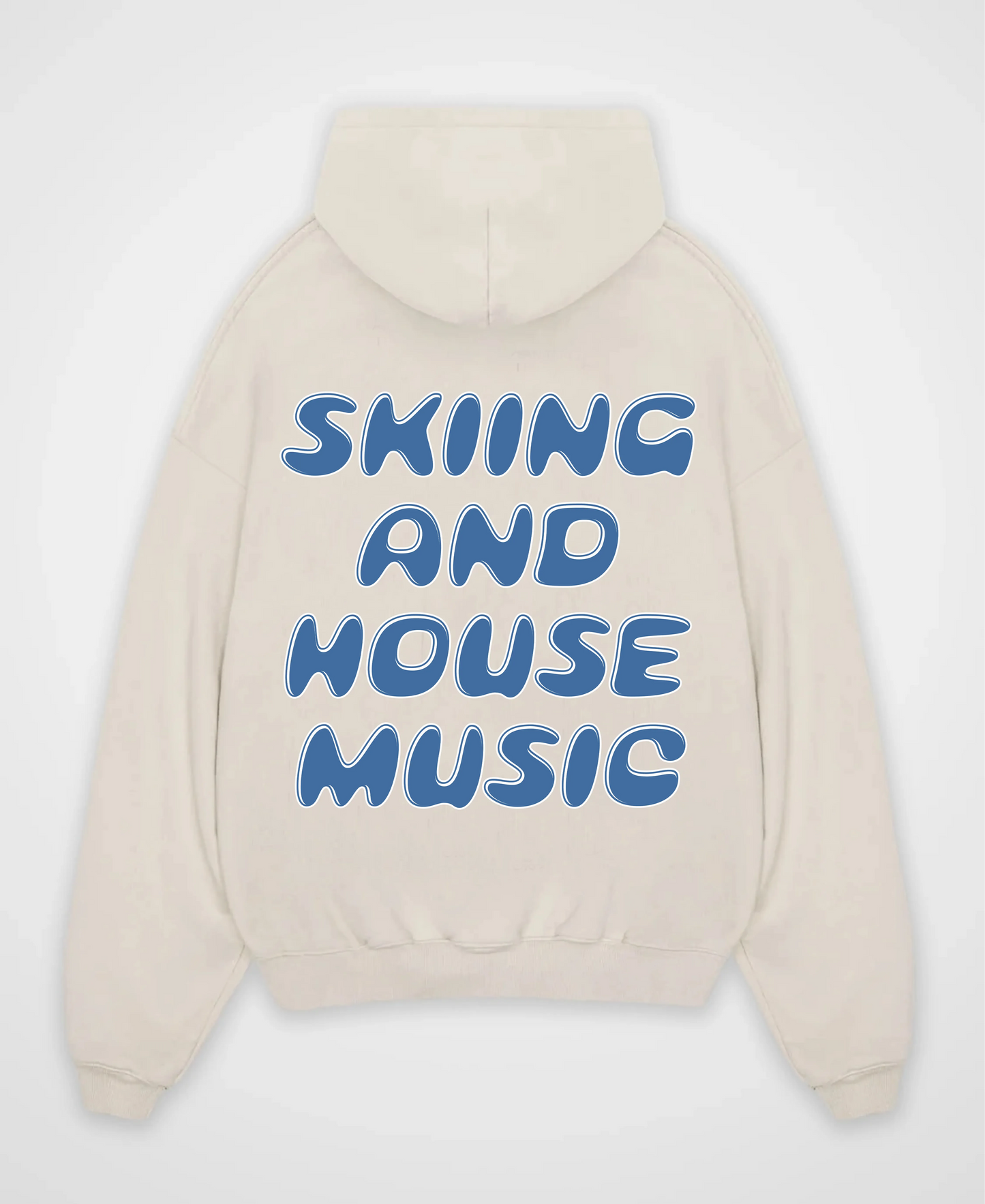 SKIING AND HOUSE MUSIC OVERSIZED HOODIE