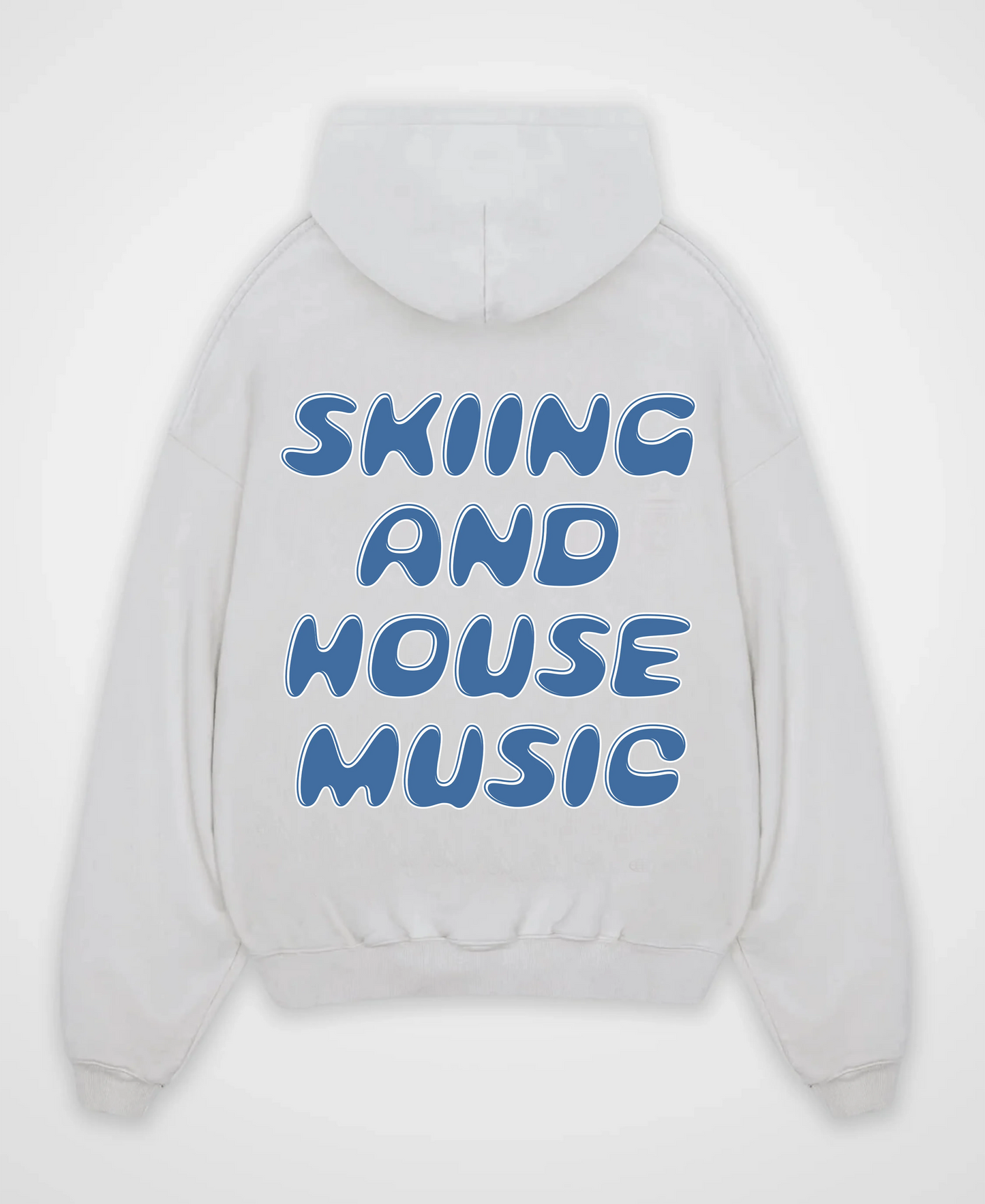 SKIING AND HOUSE MUSIC OVERSIZED HOODIE