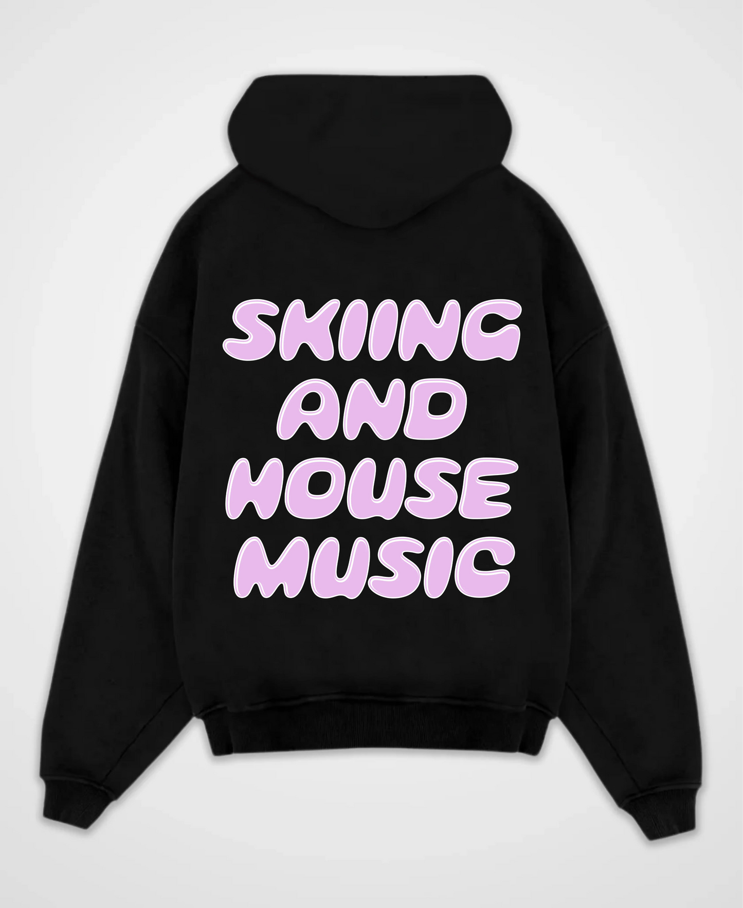 SKIING AND HOUSE MUSIC OVERSIZED HOODIE