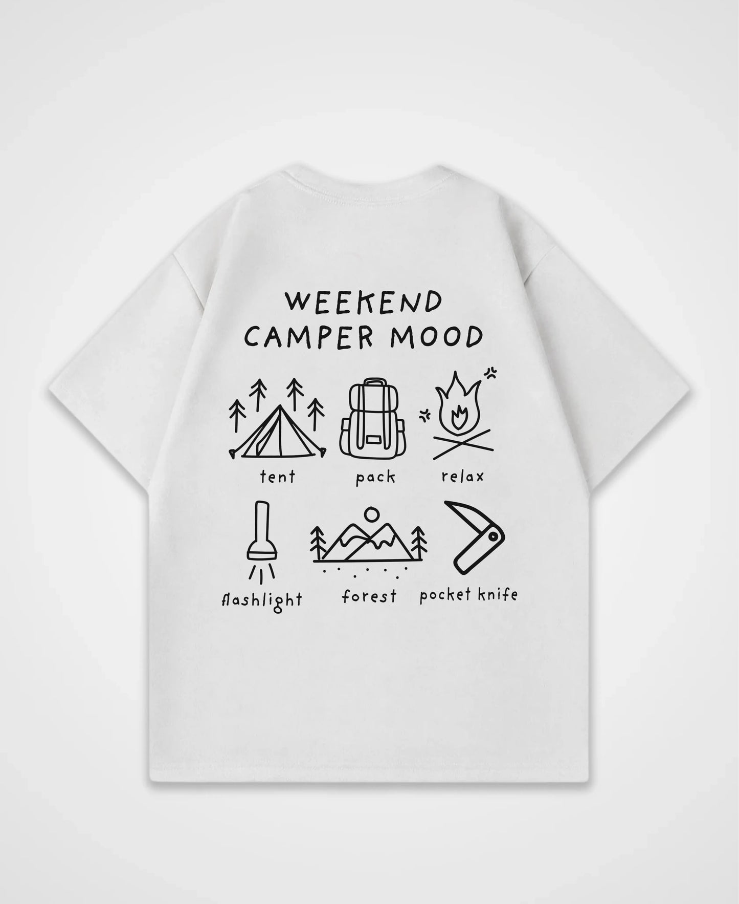 WEEKEND CAMPER MOOD OVERSIZED SHIRT