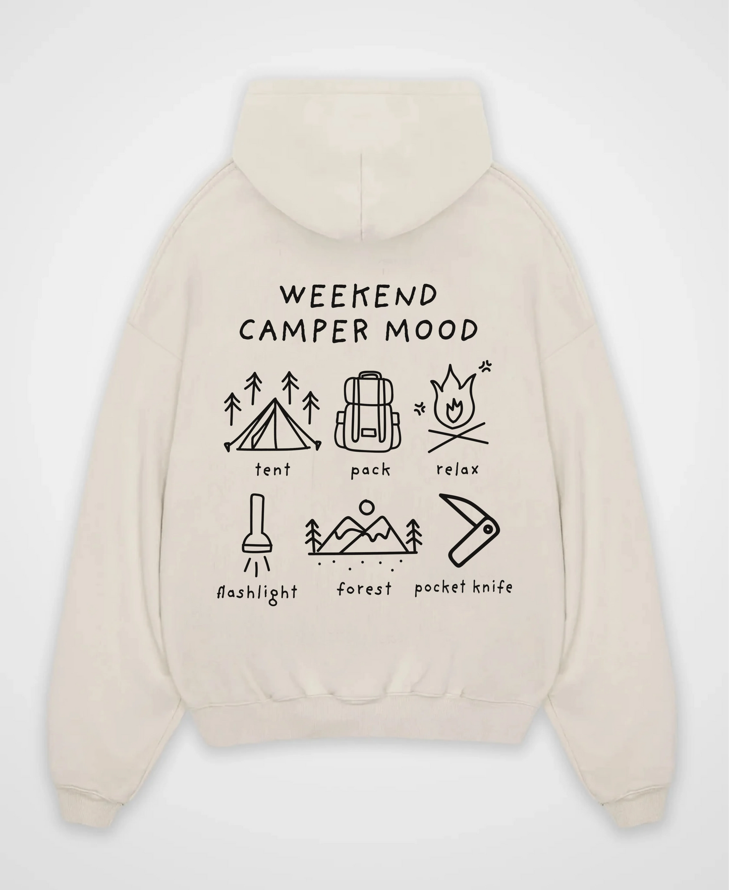 WEEKEND CAMPER MOOD OVERSIZED HOODIE