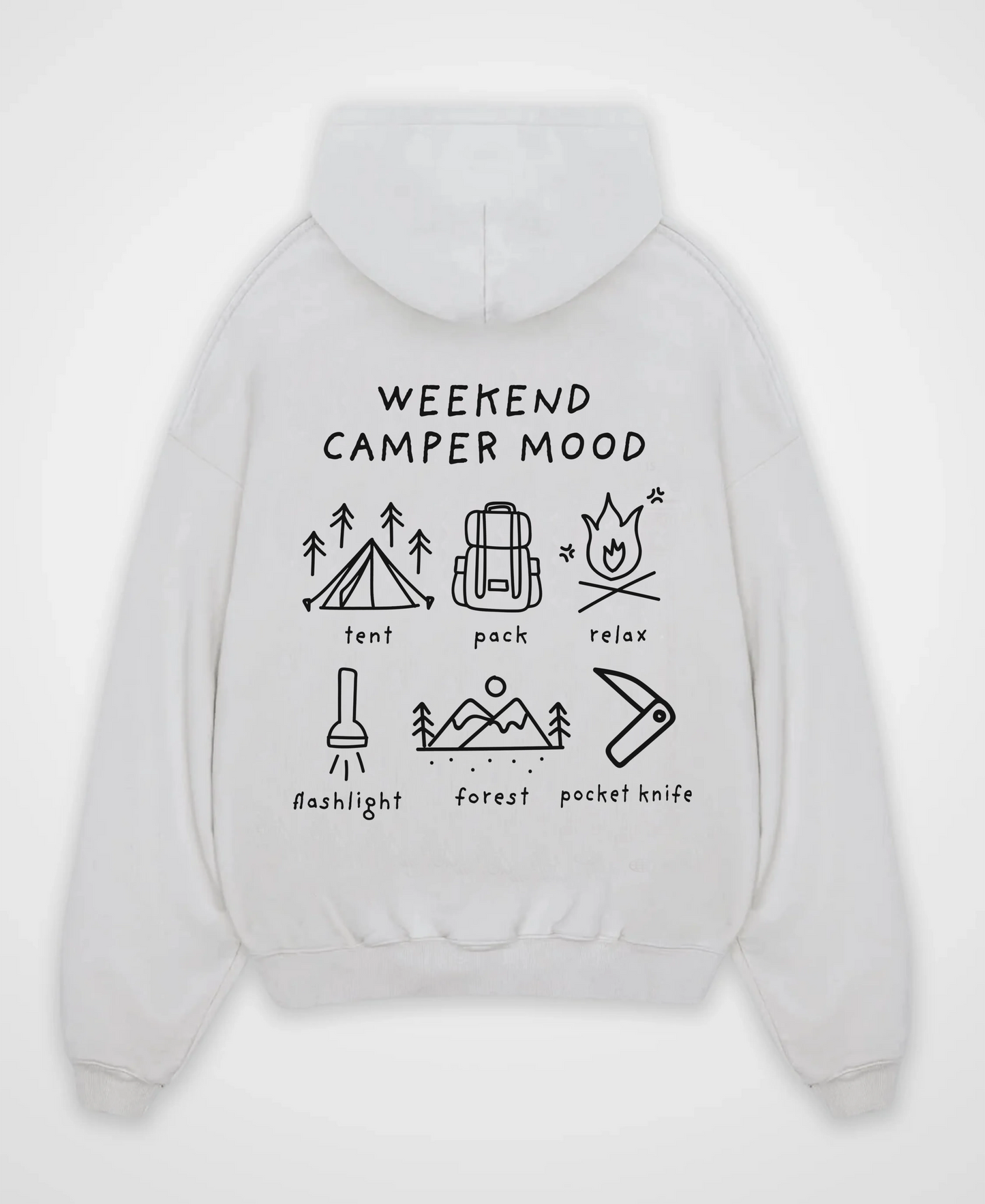 WEEKEND CAMPER MOOD OVERSIZED HOODIE