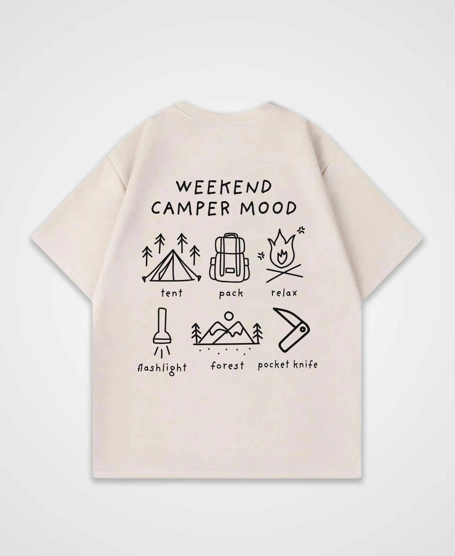 WEEKEND CAMPER MOOD OVERSIZED SHIRT