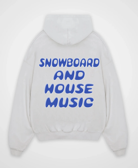 SNOWBOARDING AND HOUSE MUSIC OVERSIZED HOODIE