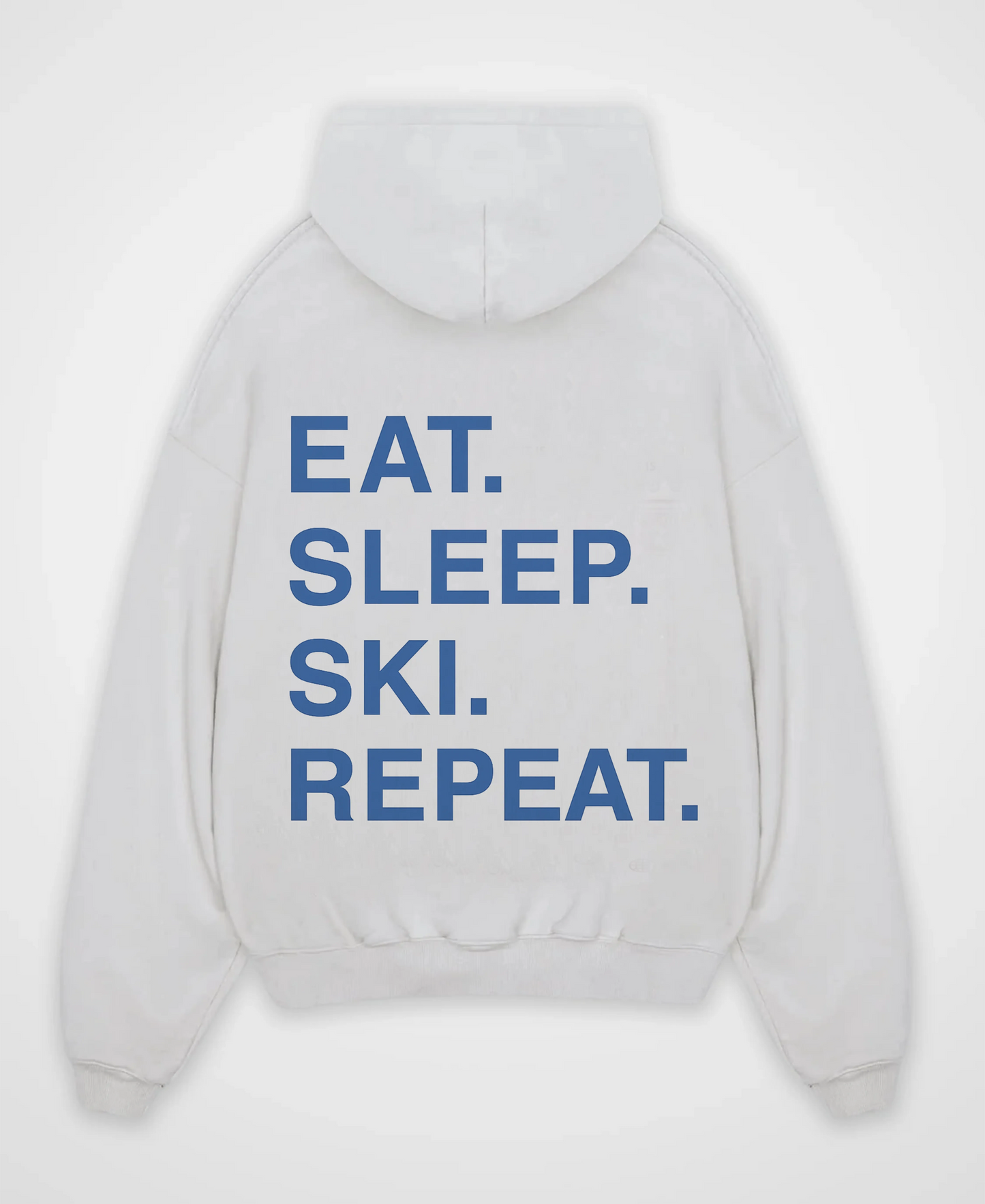 EAT. SLEEP. SKI. REPEAT. OVERSIZED HOODIE