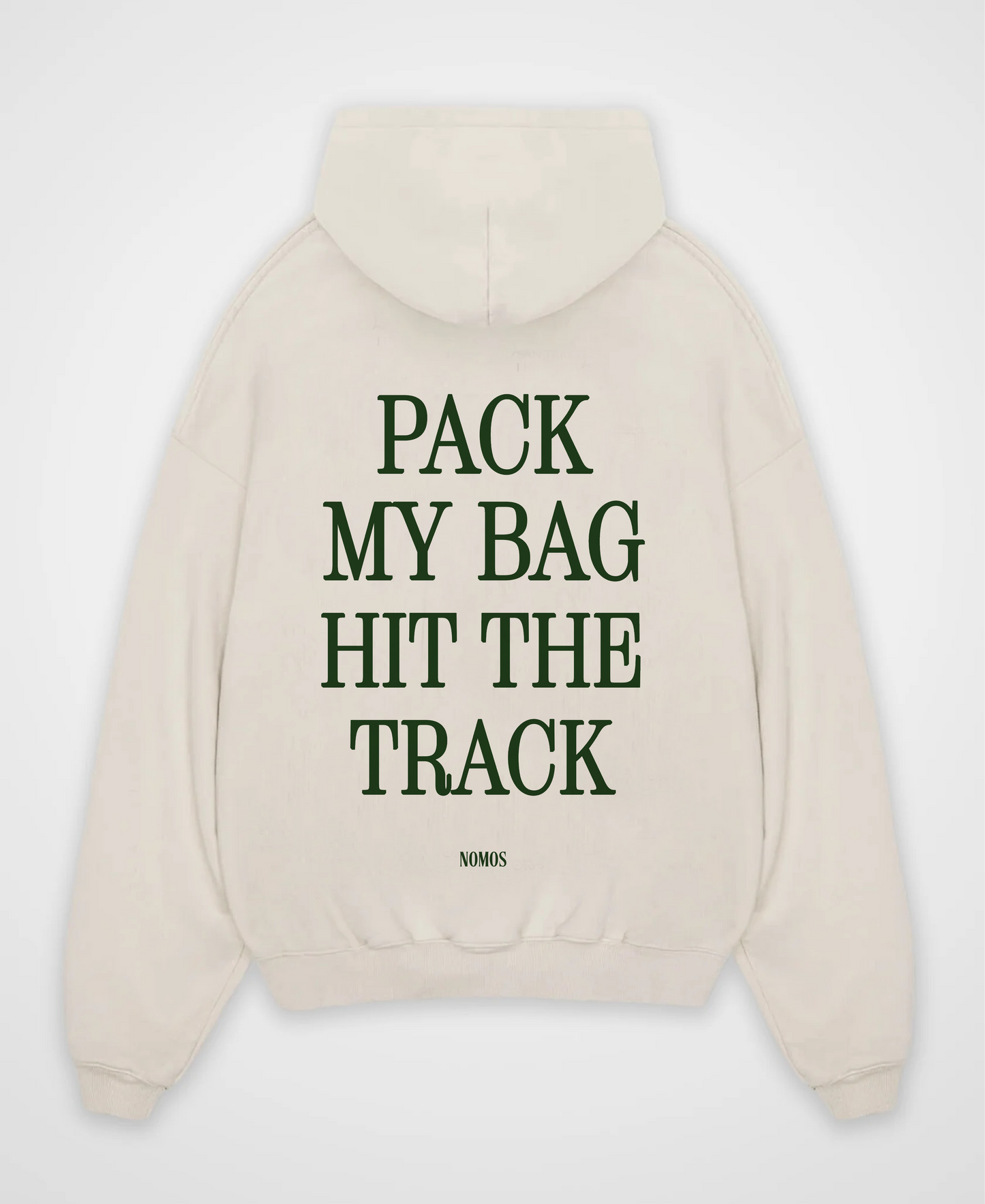 PACK MY BAG HIT THE TRACK OVERSIZED HOODIE