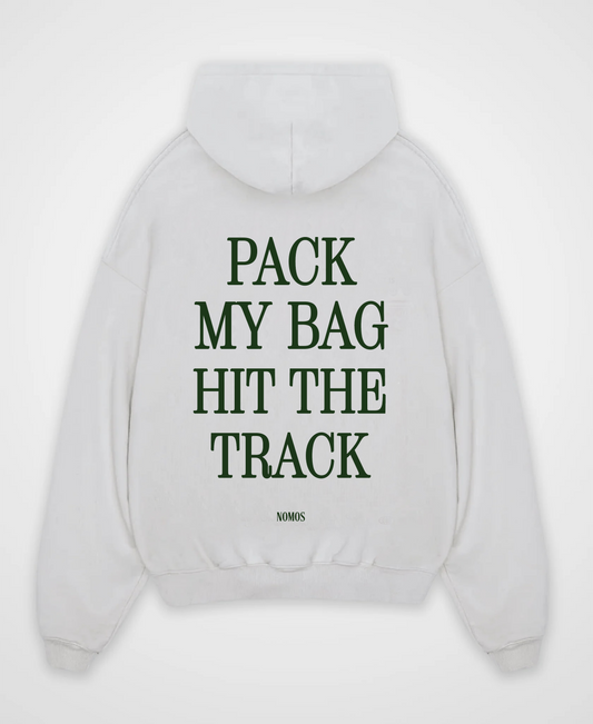 PACK MY BAG HIT THE TRACK OVERSIZED HOODIE