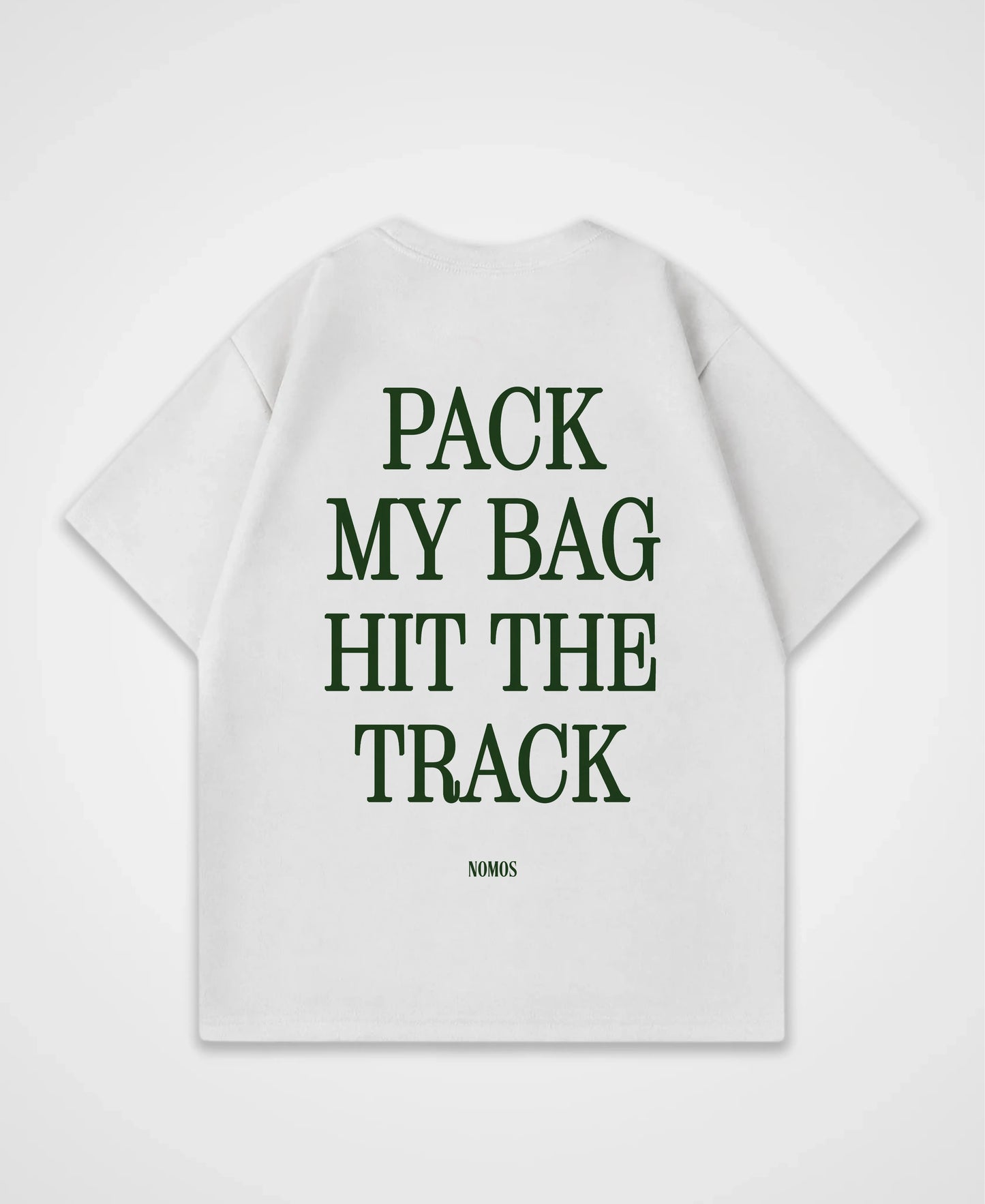 PACK MY BAG HIT THE TRACK OVERSIZED SHIRT