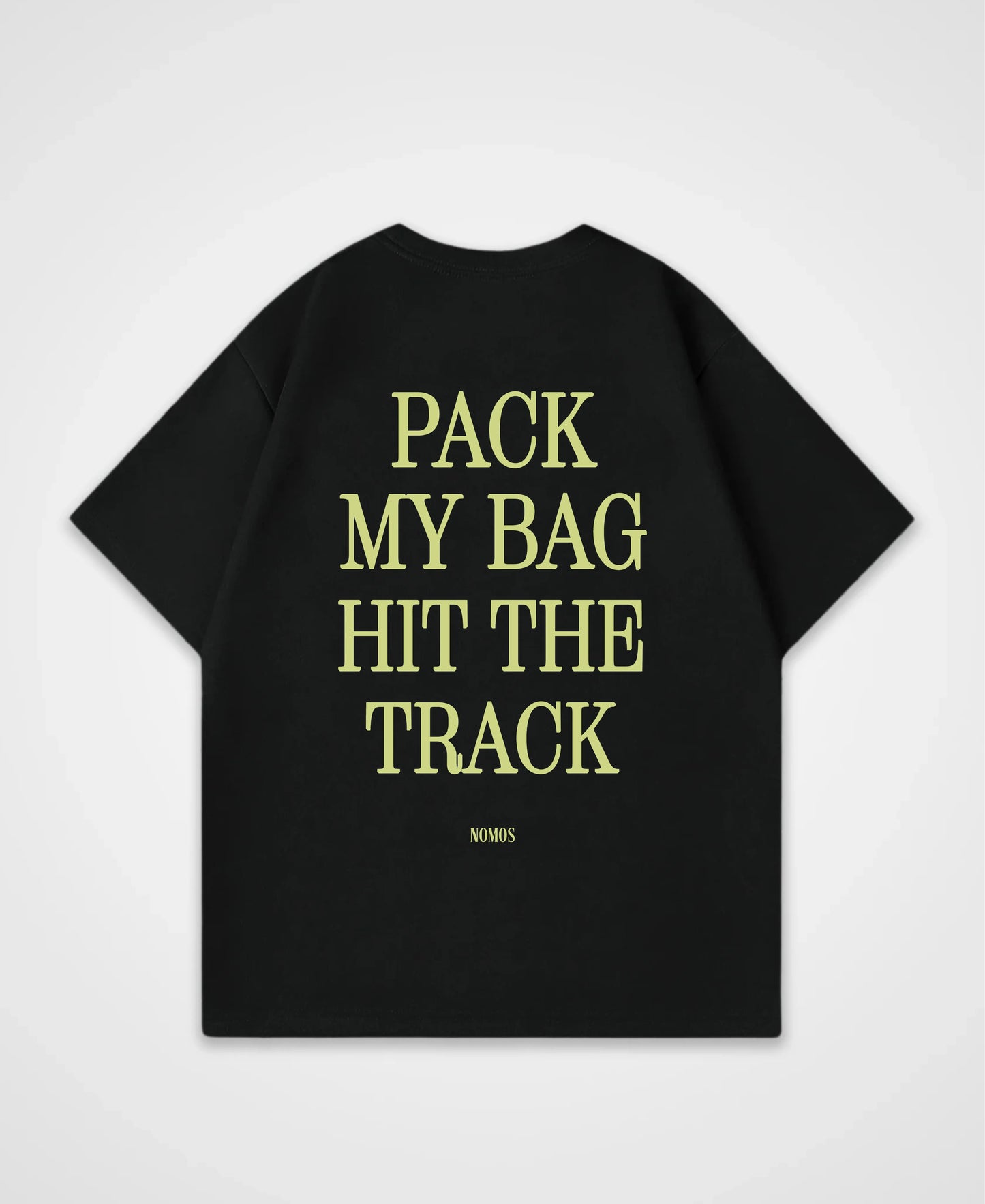PACK MY BAG HIT THE TRACK OVERSIZED SHIRT