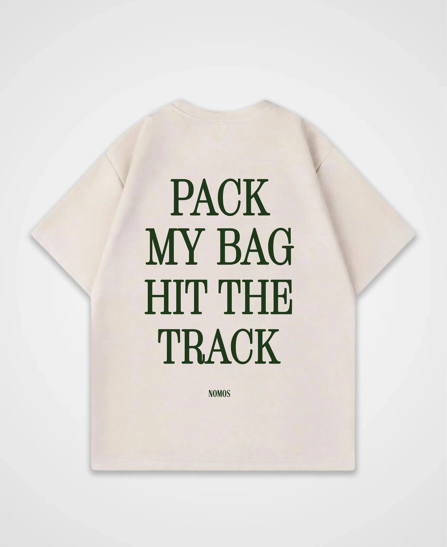PACK MY BAG HIT THE TRACK OVERSIZED SHIRT