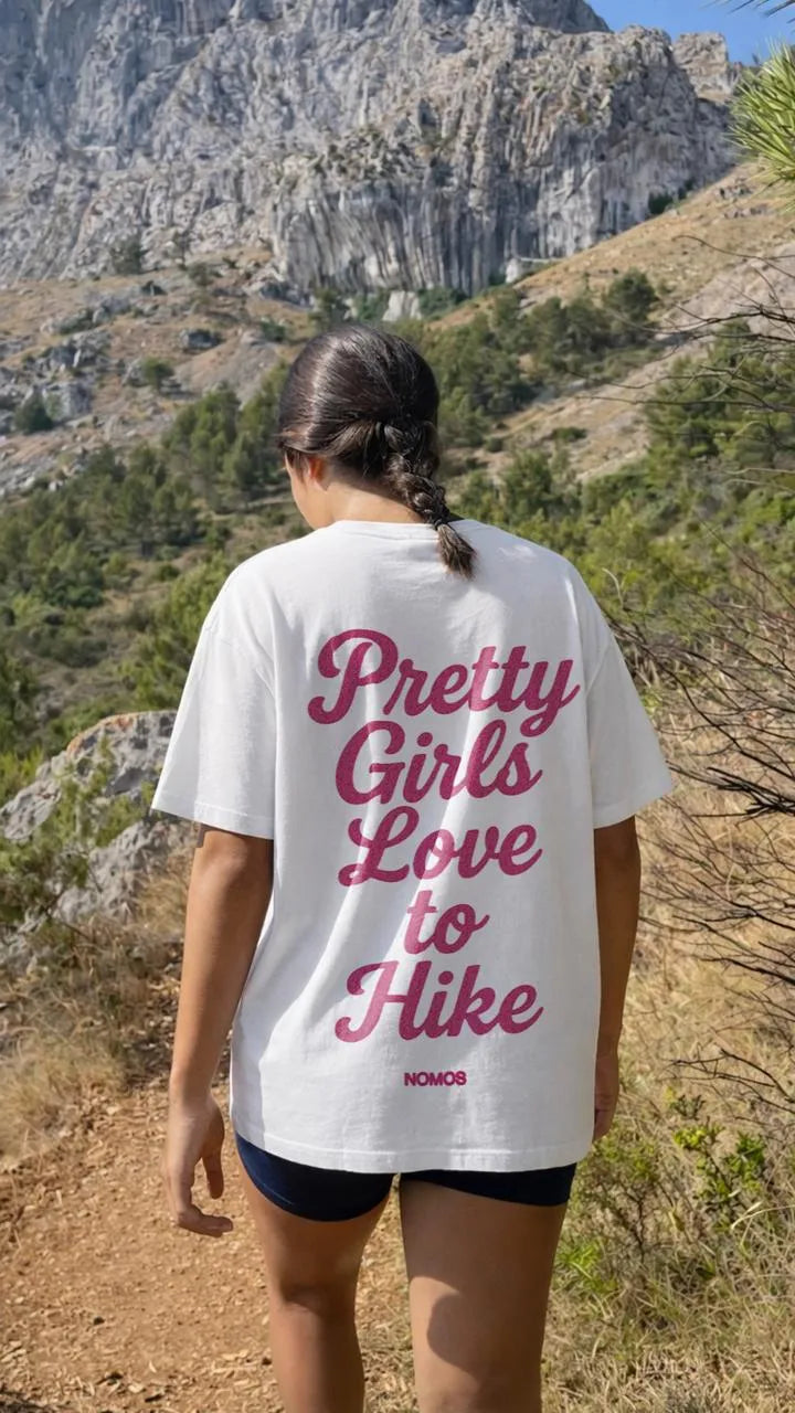 PRETTY GIRLS LOVE TO HIKE OVERSIZED SHIRT