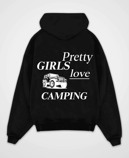 PRETTY GIRLS LOVE CAMPING OVERSIZED HOODIE