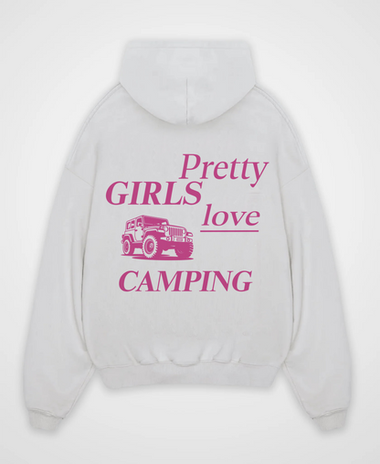 PRETTY GIRLS LOVE CAMPING OVERSIZED HOODIE