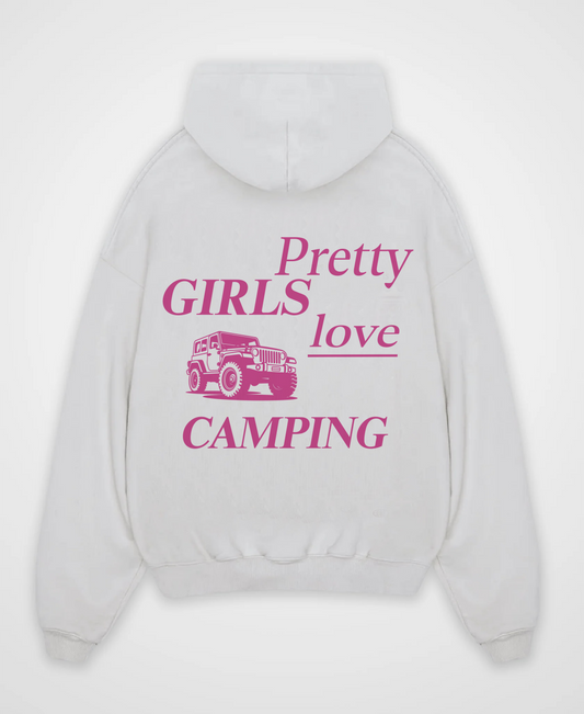 PRETTY GIRLS LOVE CAMPING OVERSIZED HOODIE