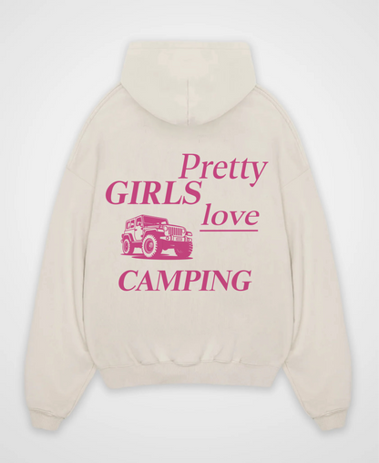 PRETTY GIRLS LOVE CAMPING OVERSIZED HOODIE