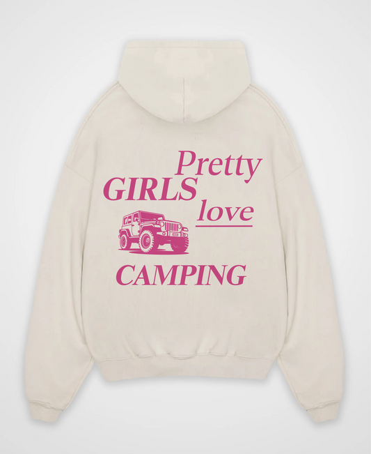 PRETTY GIRLS LOVE CAMPING OVERSIZED HOODIE